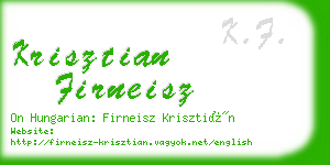 krisztian firneisz business card